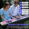 Piano digital AODSK de 88 teclas, piano de teclado con peso con soporte en U portátil y estable