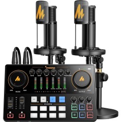 MAONO Paquete de equipos de podcast para 2