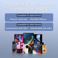 Paquete de 2 mini micrófonos inalámbricos de solapa Lavalier para iPhone, teléfono Android (2 en 1)