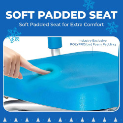 Banco de transferencia deslizable con asiento giratorio.