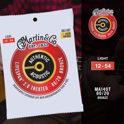 Martin Auténticas cuerdas de guitarra acústica