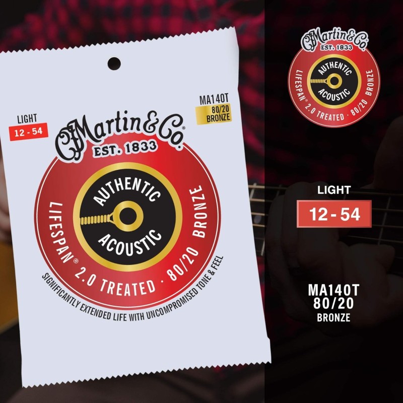 Martin Auténticas cuerdas de guitarra acústica Martin Auténticas cuerdas de guitarra acústica
