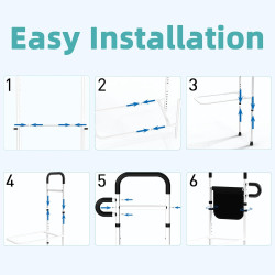 Rieles de asistencia de cama ajustables para tamaño matrimonial