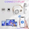 Mini máquina de karaoke para niños, altavoz Bluetooth portátil con 2 micrófonos inalámbricos