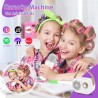 Mini máquina de karaoke para niños, altavoz Bluetooth portátil con 2 micrófonos inalámbricos