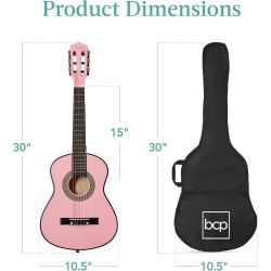 Best Choice Products Kit de iniciación de guitarra acústica para niños