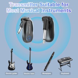 Sistema de transmisión de guitarra eléctrica | Transmisor y receptor de audio para guitarras electricas inalambricas