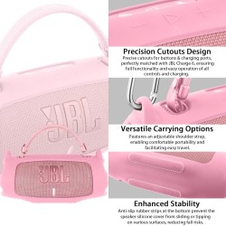 khanka Funda de silicona para altavoz JBL Charge 6 portátil impermeable con Bluetooth