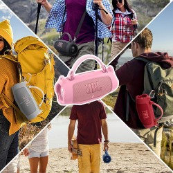 khanka Funda de silicona para altavoz JBL Charge 6 portátil impermeable con Bluetooth