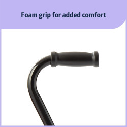 Medline Bastón cuádruple de aluminio con base grande para equilibrio