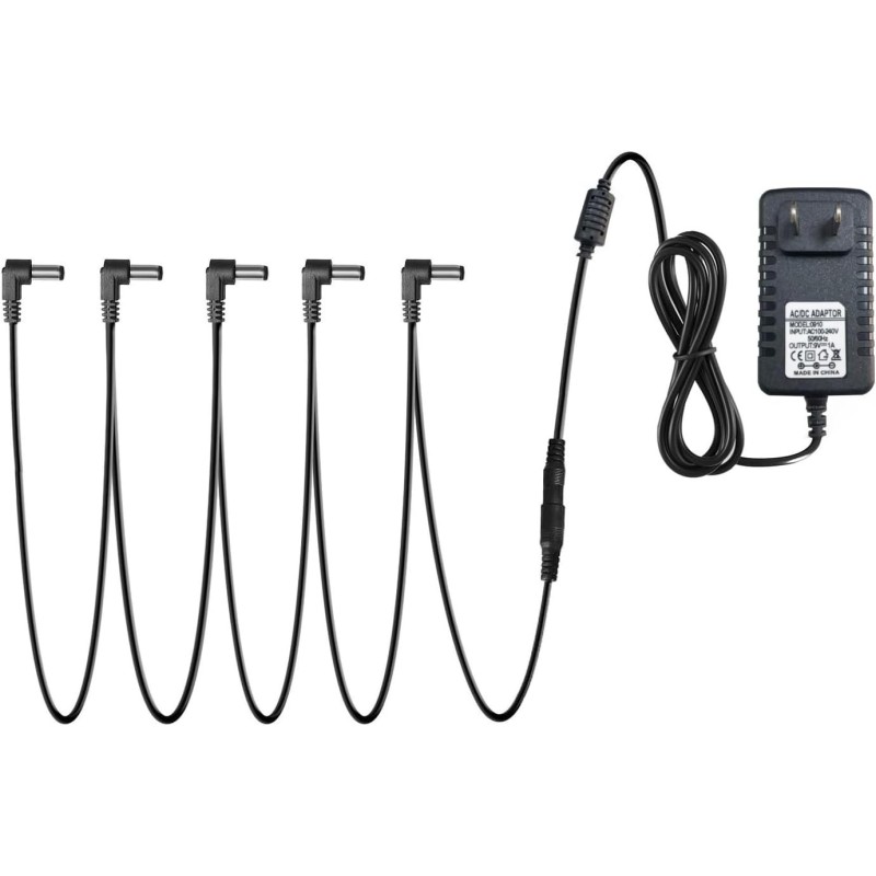 cable de cadena margarita de 5 vías, compatible con la mayoría de pedales de efectos y pedaleras tipo cadena cable de cadena margarita de 5 vías, compatible con la mayoría de pedales de efectos y pedaleras tipo cadena