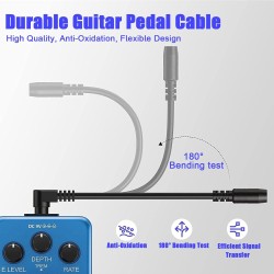 cable de cadena margarita de 5 vías, compatible con la mayoría de pedales de efectos y pedaleras tipo cadena
