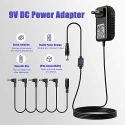 cable de cadena margarita de 5 vías, compatible con la mayoría de pedales de efectos y pedaleras tipo cadena