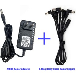 cable de cadena margarita de 5 vías, compatible con la mayoría de pedales de efectos y pedaleras tipo cadena