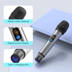Micrófono inalámbrico, micrófono portátil inalámbrico UHF