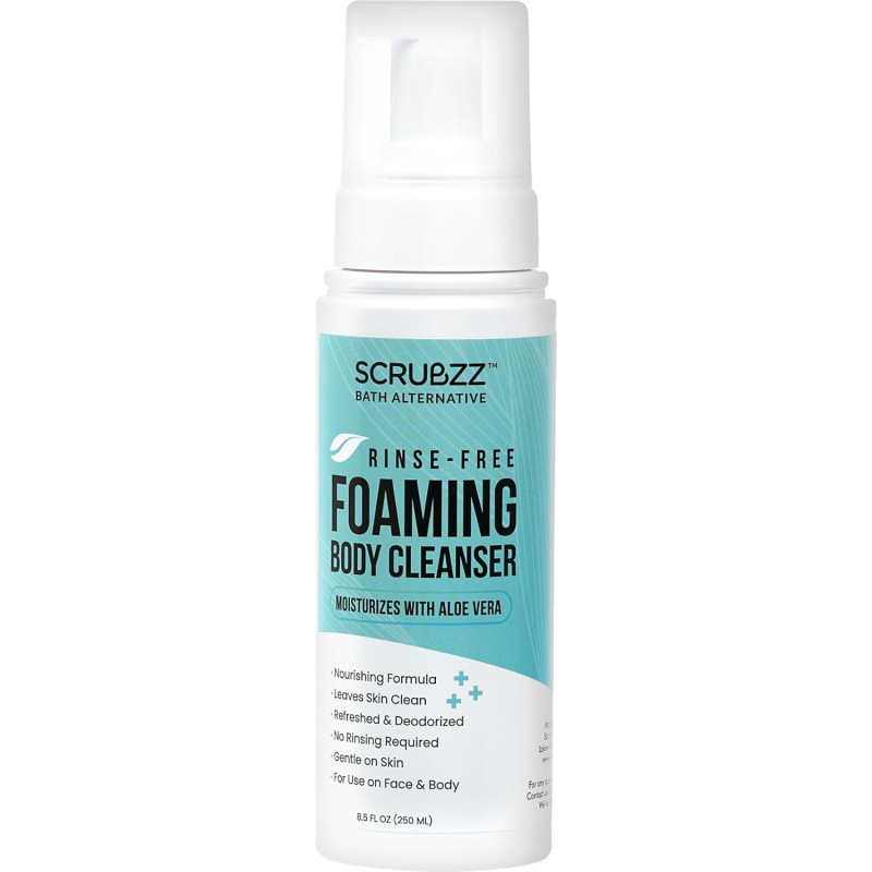 Scrubzz Gel de baño sin enjuague para ancianos | Gel de baño para adultos mayores con discapacidades