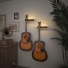 YuanDian Soporte de pared para guitarra iluminado con soporte para púas