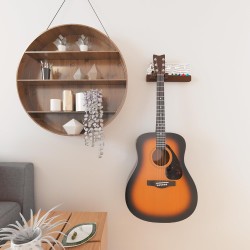 YuanDian Soporte de pared para guitarra iluminado con soporte para púas