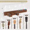 YuanDian Soporte de pared para guitarra iluminado con soporte para púas