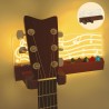 YuanDian Soporte de pared para guitarra iluminado con soporte para púas