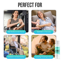 Scrubzz Gel de baño sin enjuague para ancianos | Gel de baño para adultos mayores con discapacidades