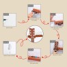 YuanDian Soporte de pared para guitarra iluminado con soporte para púas