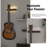 YuanDian Soporte de pared para guitarra iluminado con soporte para púas