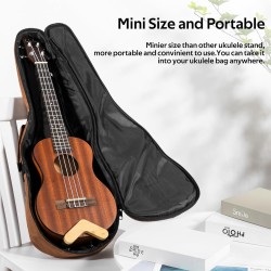 ENO MUSIC Soporte de madera portátil para ukelele de madera maciza para guitarras pequeñas de 4 cuerdas