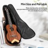 ENO MUSIC Soporte de madera portátil para ukelele de madera maciza para guitarras pequeñas de 4 cuerdas