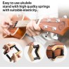 ENO MUSIC Soporte de madera portátil para ukelele de madera maciza para guitarras pequeñas de 4 cuerdas