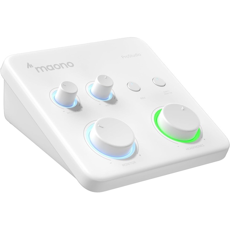 MAONO Interfaz de audio | Con entrada XLR y enrutamiento de 24 bits