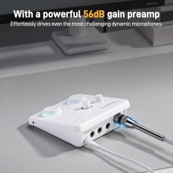 MAONO Interfaz de audio | Con entrada XLR y enrutamiento de 24 bits