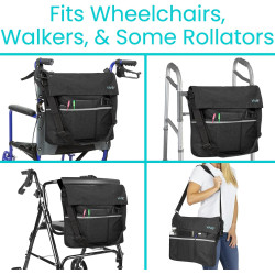 Bolsa para silla de ruedas, Negro, 1