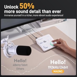MAONO Interfaz de audio | Con entrada XLR y enrutamiento de 24 bits