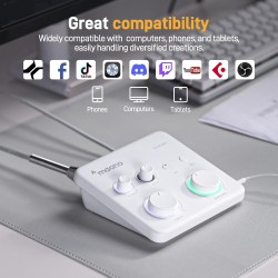 MAONO Interfaz de audio | Con entrada XLR y enrutamiento de 24 bits