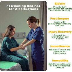 Almohadilla de cama de posicionamiento con asas | Con asas reforzadas y reutilizables