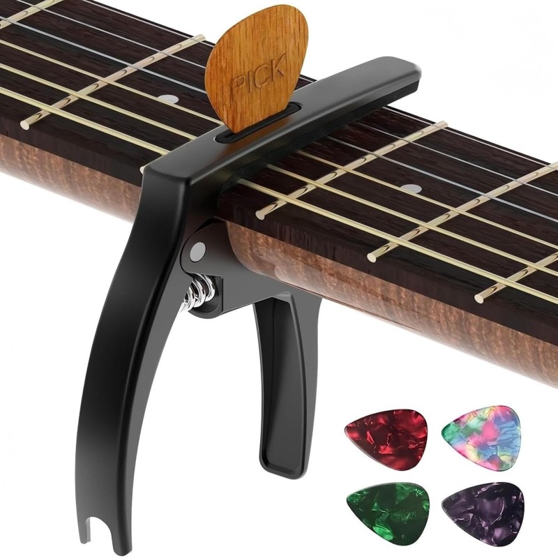 Cejilla de metal de zinc 3 en 1 para guitarra acústica y eléctrica Cejilla de metal de zinc 3 en 1 para guitarra acústica y eléctrica