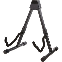 Soporte plegable y ajustable con forma de A para guitarras acústicas y eléctricas con goma antideslizante y brazos de espuma sua