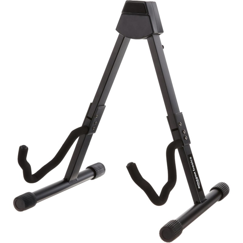 Soporte plegable y ajustable con forma de A para guitarras acústicas y eléctricas con goma antideslizante y brazos de espuma sua Soporte plegable y ajustable con forma de A para guitarras acústicas y eléctricas con goma antideslizante y brazos de espuma sua