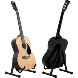 Soporte plegable y ajustable con forma de A para guitarras acústicas y eléctricas con goma antideslizante y brazos de espuma sua