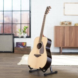 Soporte plegable y ajustable con forma de A para guitarras acústicas y eléctricas con goma antideslizante y brazos de espuma sua