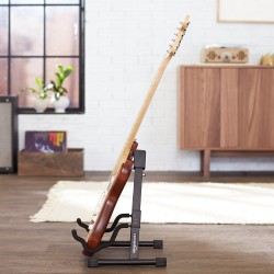Soporte plegable y ajustable con forma de A para guitarras acústicas y eléctricas con goma antideslizante y brazos de espuma sua