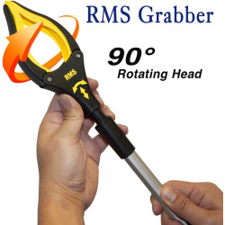 RMS Paquete de 2 agarradores extra largos de 34 pulgadas con mandíbula giratoria