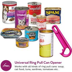 Abrelatas con anillo para tirar y reventar | Abrelatas facil de usar para personas mayores