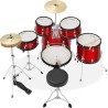 Gammon Percussion Kit de batería de arranque junior de 5 piezas con platillos