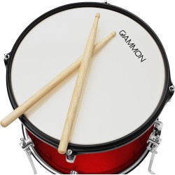 Gammon Percussion Kit de batería de arranque junior de 5 piezas con platillos
