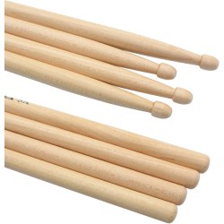 Baquetas 5A con punta de madera (2 pares de arce)