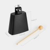 Fabricante de ruido de campana de vaca de acero de metal de 4 pulgadas con palo para percusión de batería