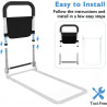 Rieles de cama para adultos mayores | Rieles firmes y ajustables para adultos mayores