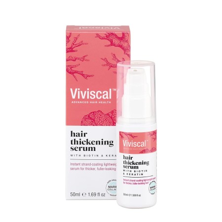 Viviscal Hair Thickening Serum, Instant Lightweight Hair Product, Leave-in Elixir for Thicker, Fuller Looking Hair, with Keratin